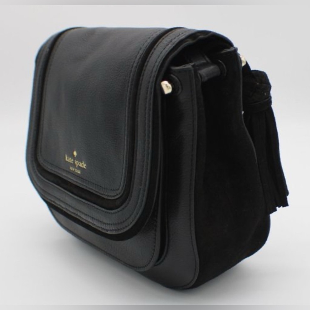 🔥SALE Kate Spade Black Leather Pratt Street Small Rianne crossbody bag like NEW - Picture 3 of 11